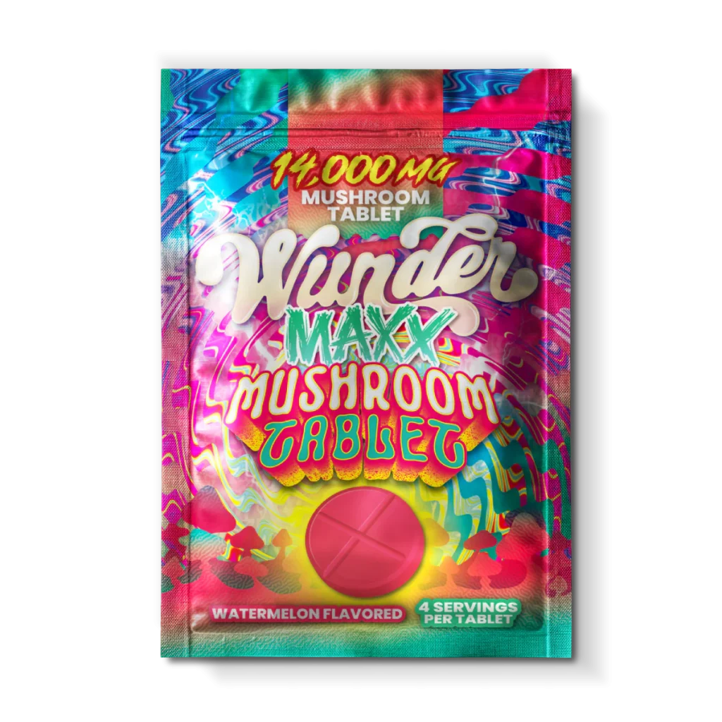 Alt Text: Wunder Watermelon Mushroom Tablets – Maxx Functional Mushroom Tablets with 14,000mg Nootropics