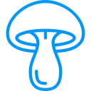 Displaying a mushroom themed logo graphic in the site header