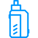 Representing vape category with colored icon graphic