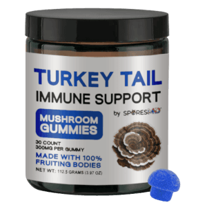 SporesMD | Turkey Tail Immune Support Mushroom Gummies | 30ct