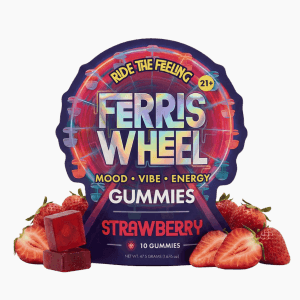 Ferris Wheel Strawberry Daily Mood gummies available at Cannabis Pharmacy.